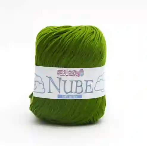 Lana Kusi Kusi Nube Para Tejer Color Verde Oscuro 032