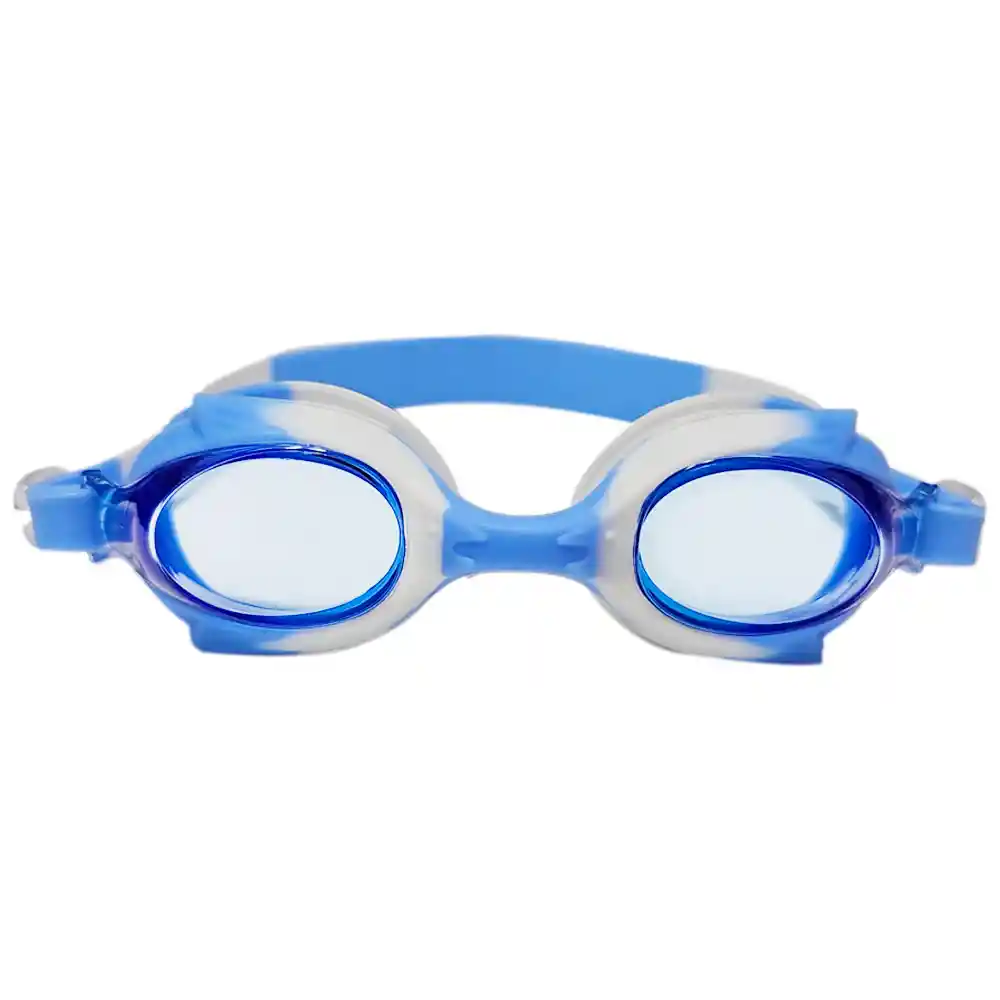 Gafas Natación Niños Colores Ajustable + Estuche Filtro Uv (azul/blanco)