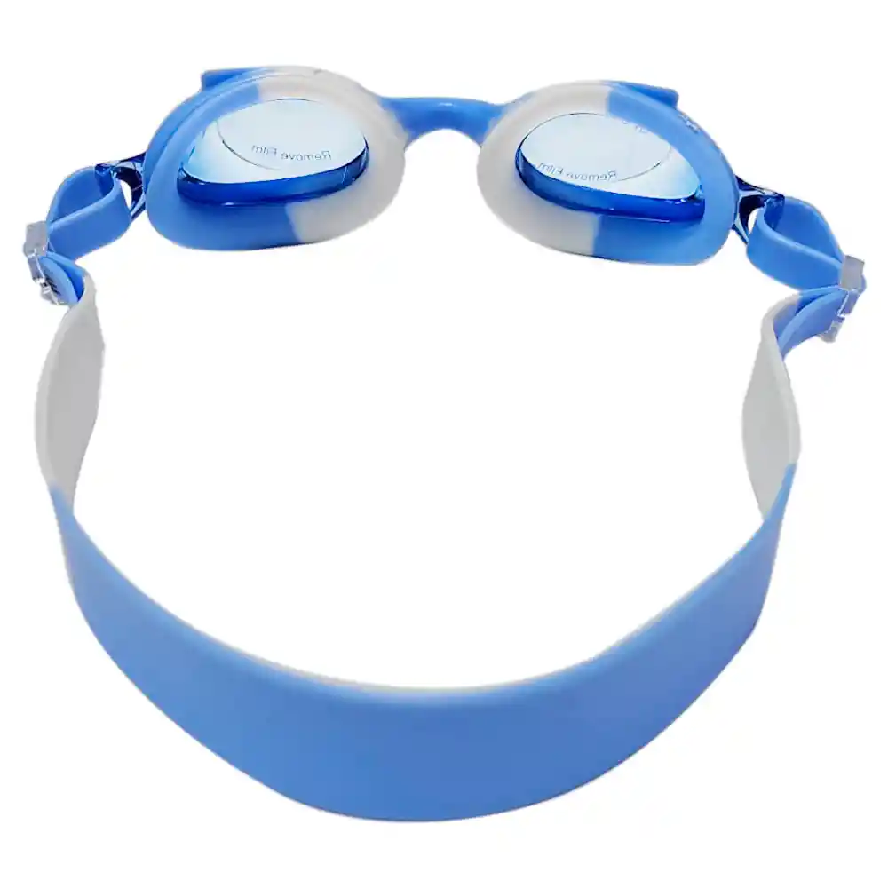 Gafas Natación Niños Colores Ajustable + Estuche Filtro Uv (azul/blanco)