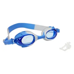 Gafas Natación Niños Colores Ajustable + Estuche Filtro Uv (azul/blanco)