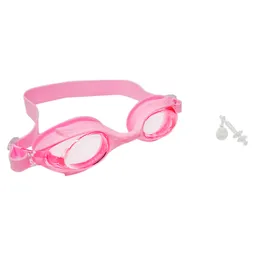 Gafas Natación Niños Colores Ajustable + Estuche Filtro Uv (rosa)