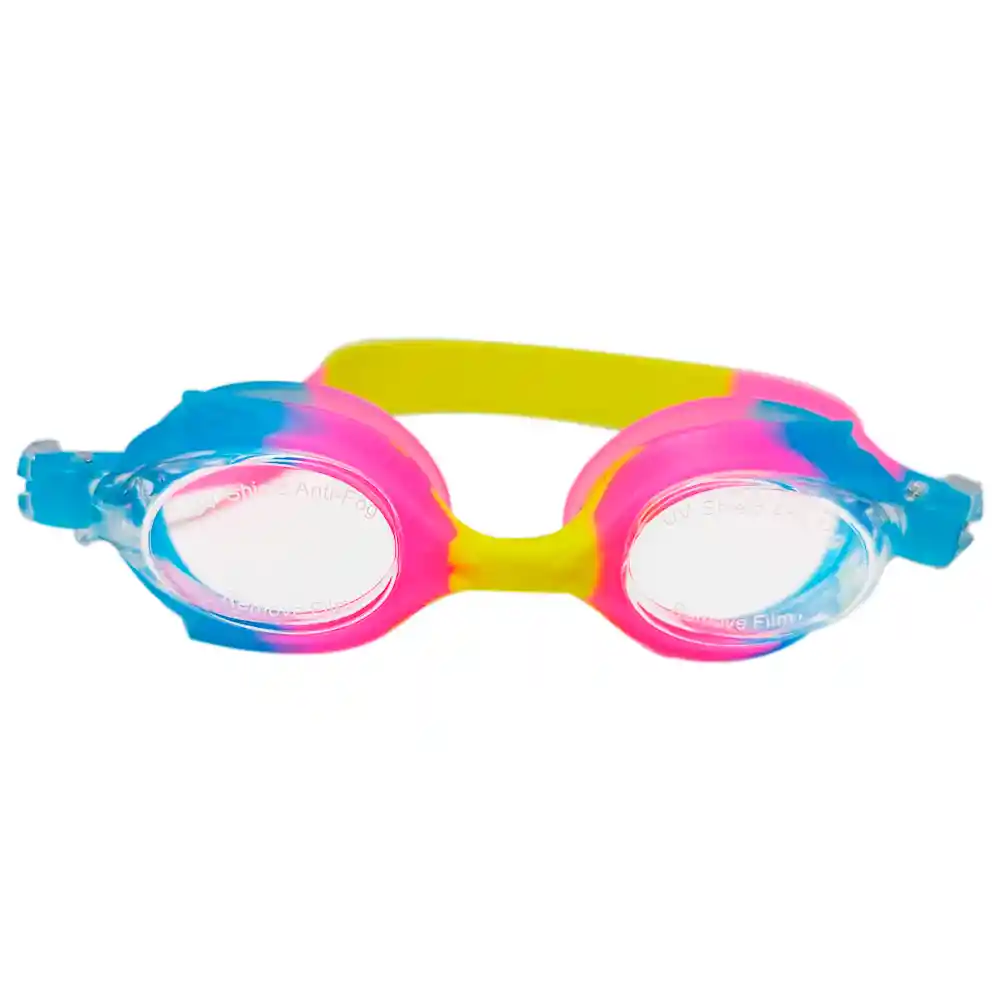 Gafas Natación Niños Colores Ajustable + Estuche Filtro Uv (rosa/azul/amarillo)