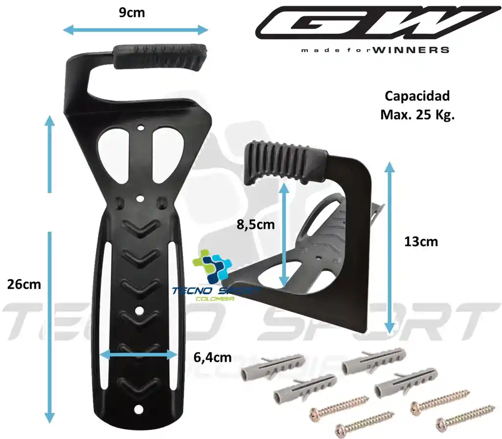 Gancho Reforzado Colgar Bicicleta Pared Soporte Organizador