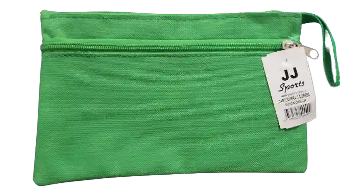 Cartuchera Verde Doble Bolsillo
