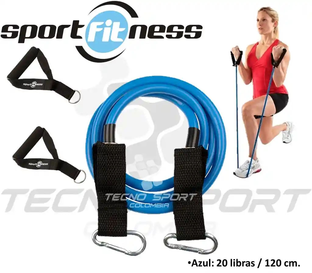 Kit Bandas Elásticas Tubulares Sportfitness 3 Teratubos Gym