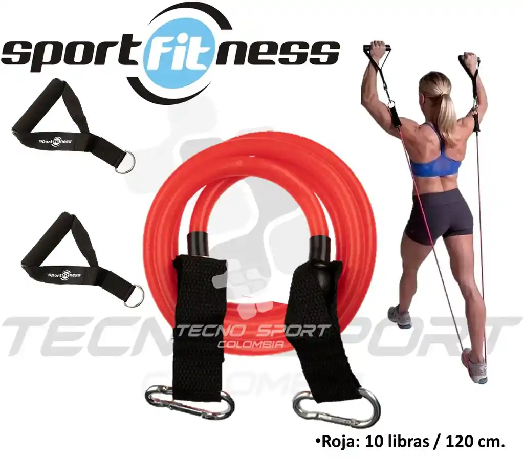 Kit Bandas Elásticas Tubulares Sportfitness 3 Teratubos Gym