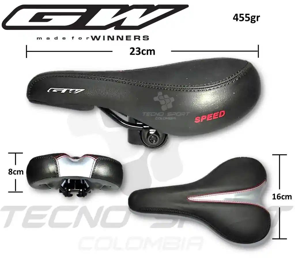 Sillin Bicicleta Gw Speed Antiprostatico Mtb Galapago