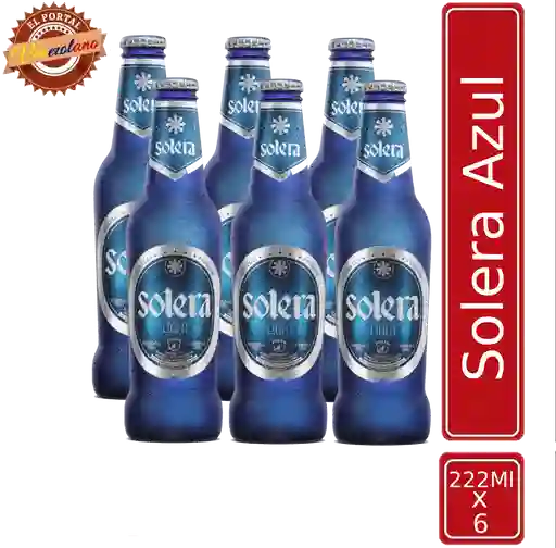 Cerveza Solera Azul Venezolana X 6