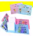 Set De Arte Niños Marcadores Crayolas Acuarelas Colores Set Arte 208 Piezas