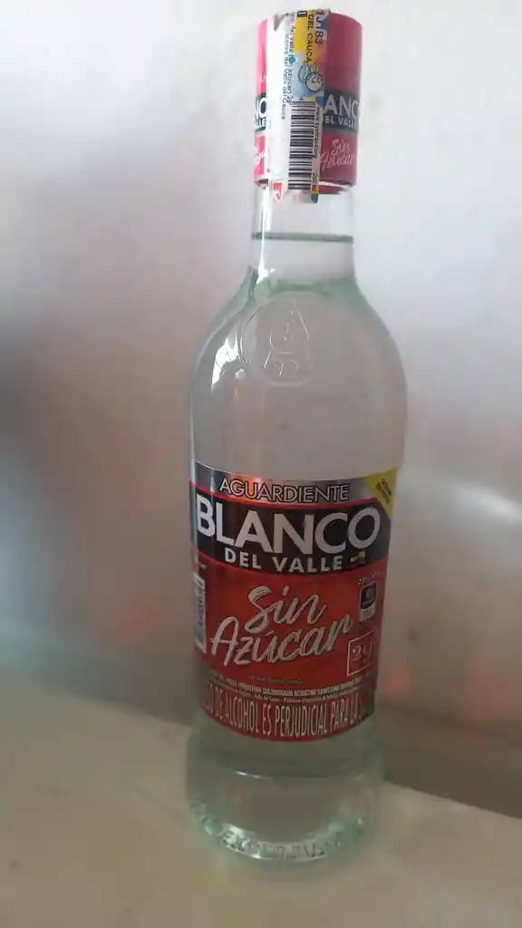 Aguardiente Blanco Del Valle Sin Azúcar 750 Ml