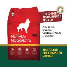 Nutra Nuggets Perro Cordero Y Arros (rojo) X 7.5kg