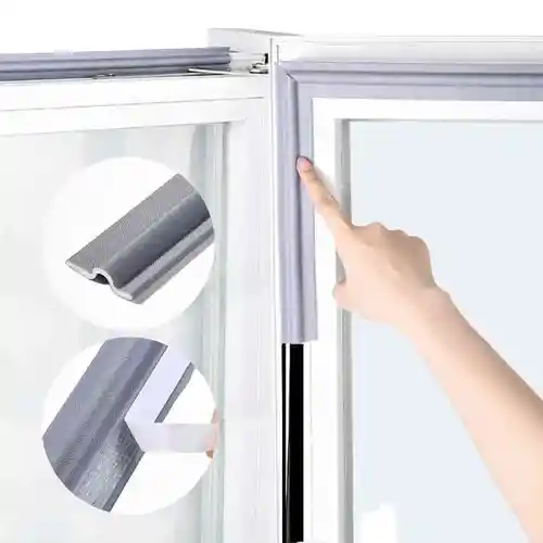 2 Tiras De Sellado Autoadhesiva Para Ventanas Y Puertas Corredizas