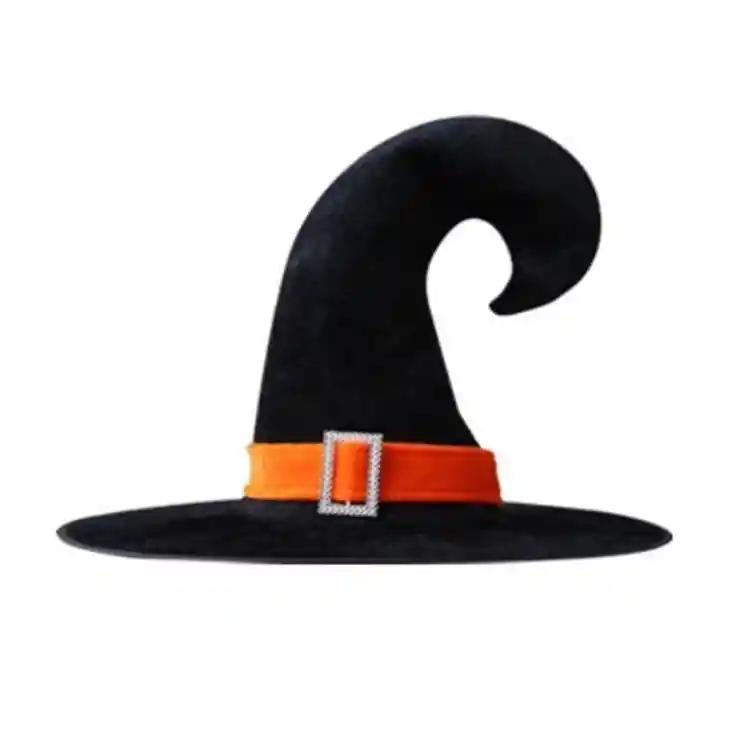 Sombrero De Bruja De Halloween , Terciopelo De Cinta