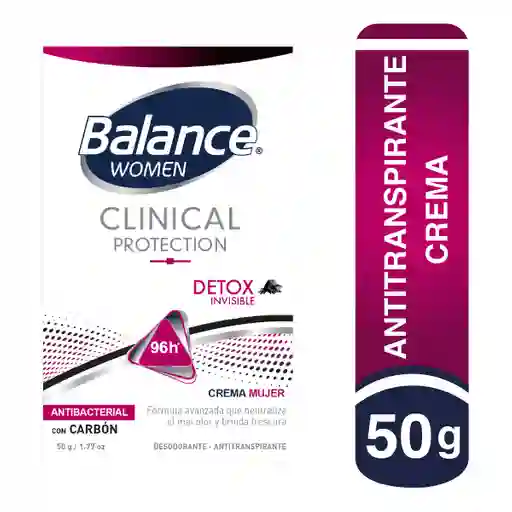 Desodorante Balance Clinical Crema Detox Invisible Mujer 50gr