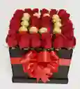 Caja Estuche Floral Con Ferreros