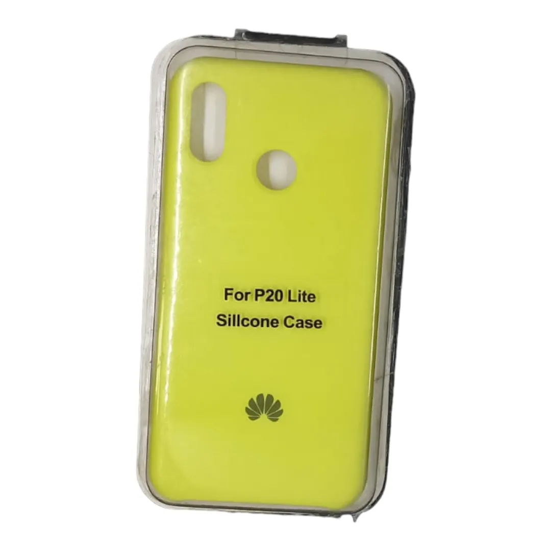 Forro Silicona Case Huawei P20 Lite Amarillo