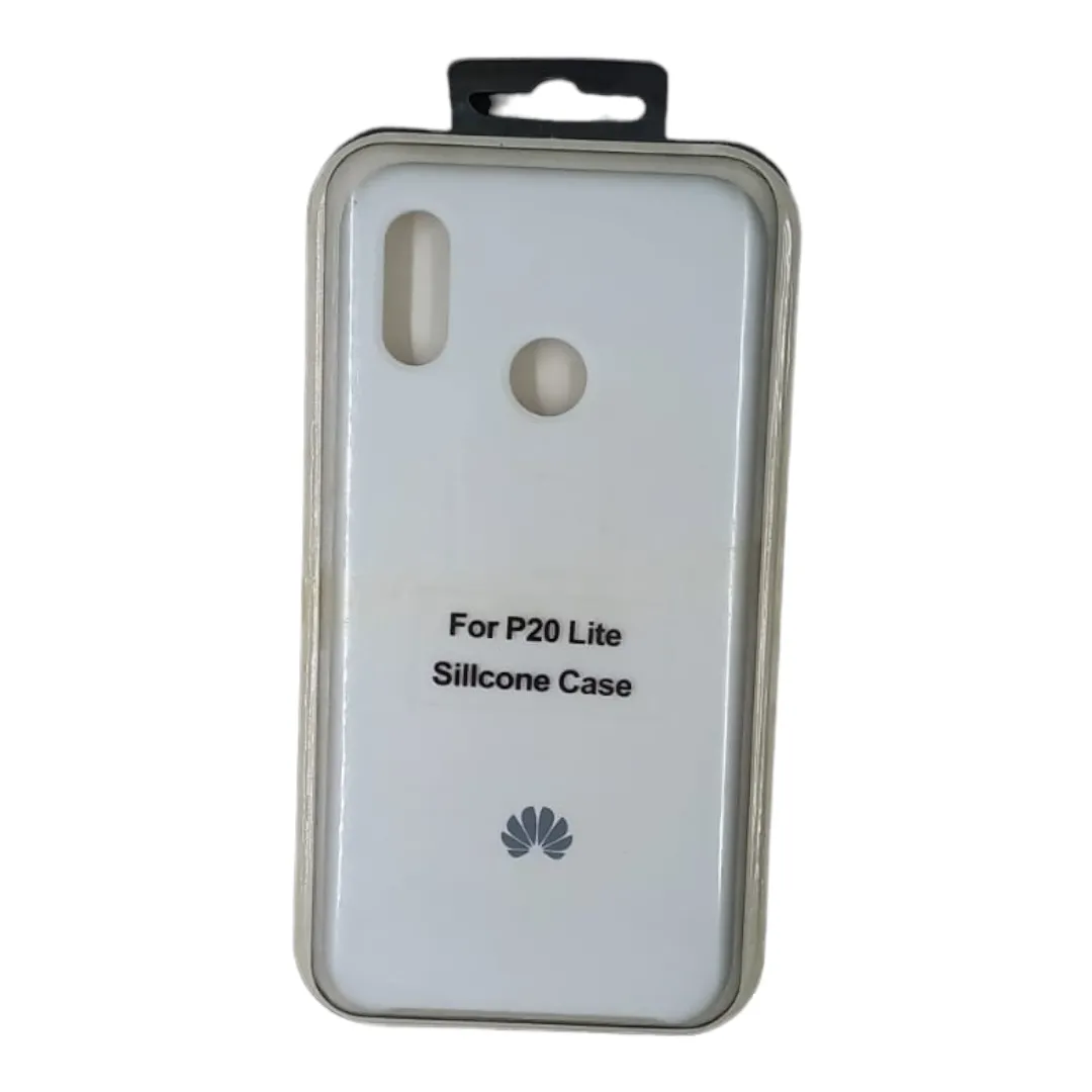 Forro Silicona Case Huawei P20 Lite Blanco
