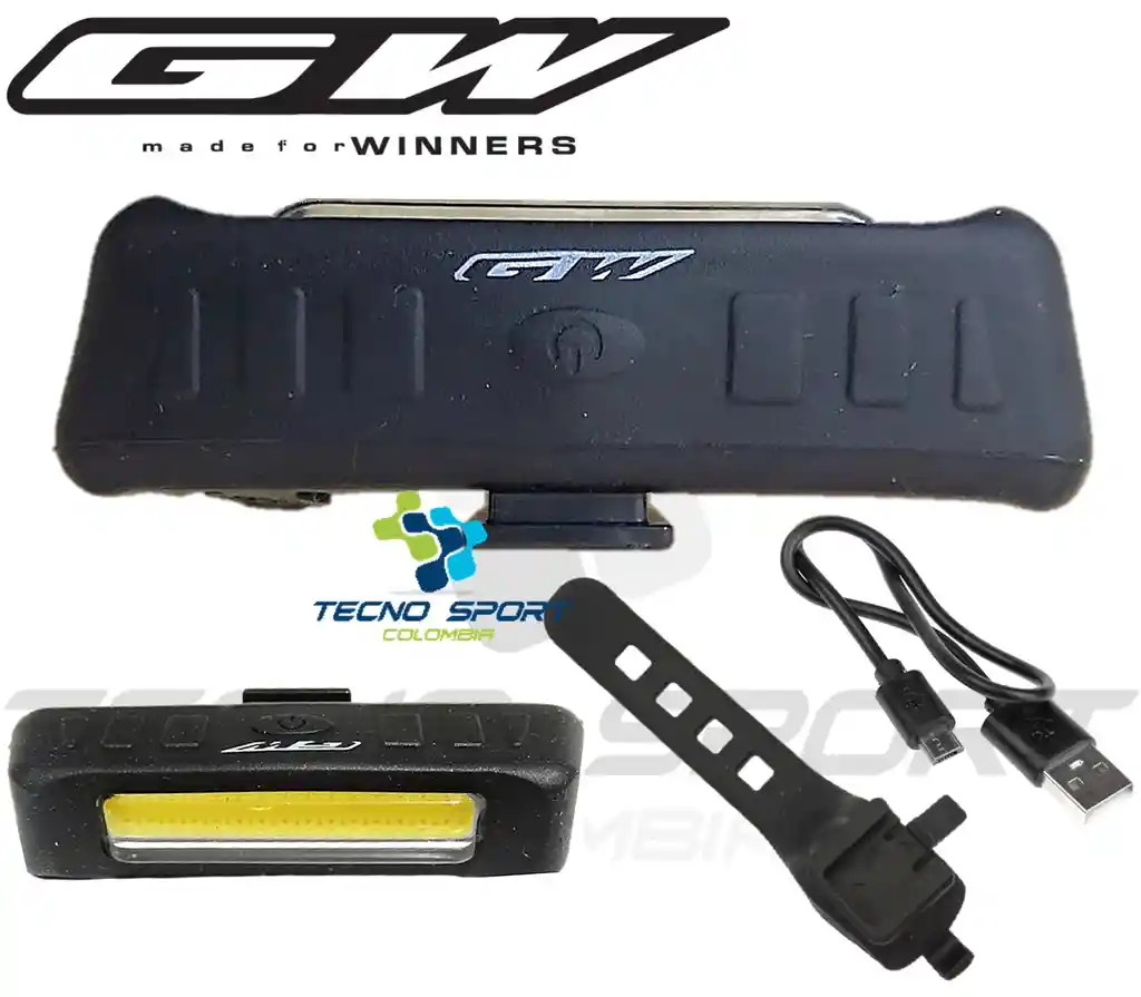 Luz Trasera Gw Bicicleta Recargable Usb 100 Lumen 5 Funcione