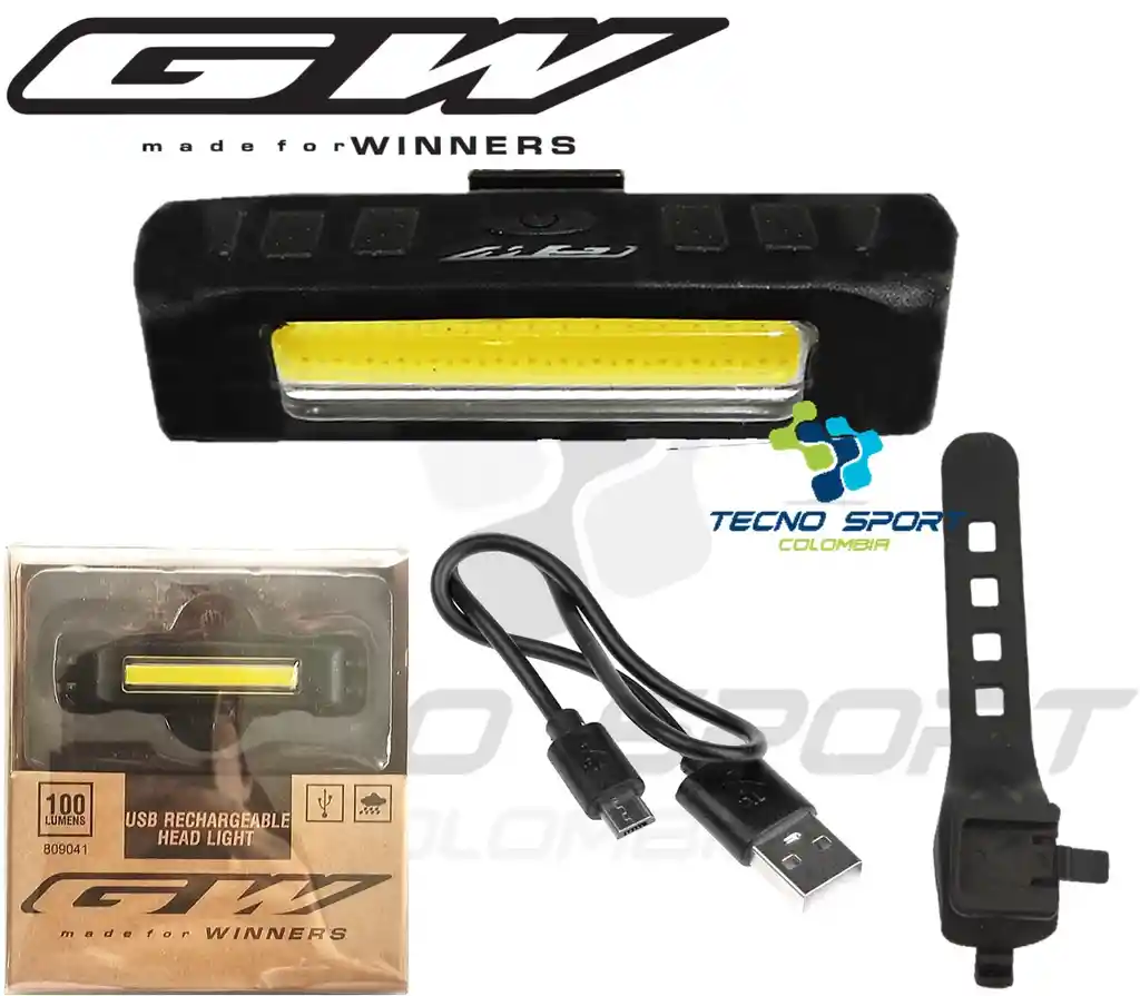 Luz Trasera Gw Bicicleta Recargable Usb 100 Lumen 5 Funcione