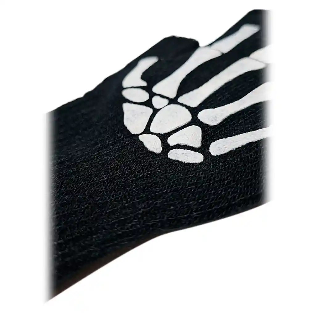 Guantes Calaveras De Huesos Niños Adultos Esqueletos - Cortos