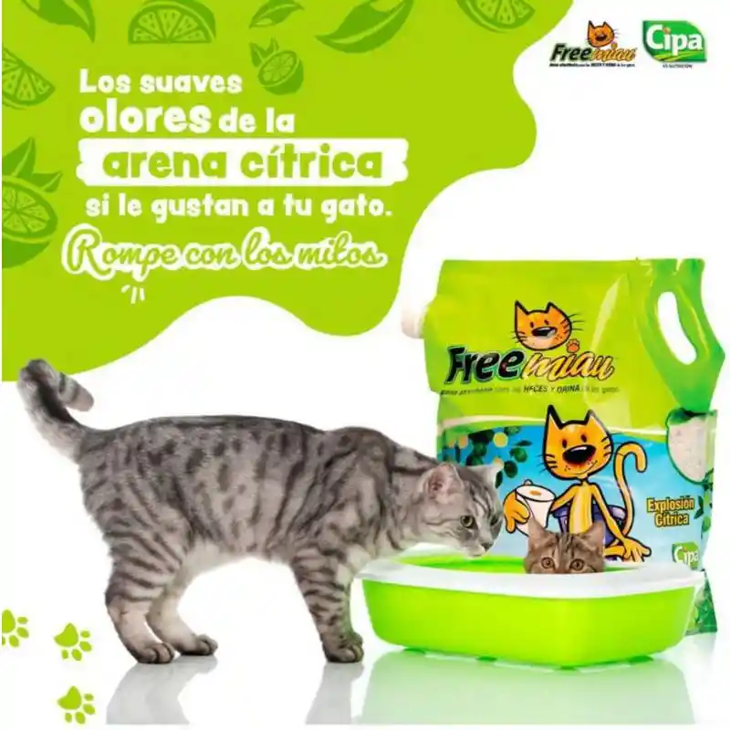 Arena Para Gatos Freemiau Cítrica 4kg