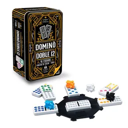 Ronda Domino Doble 12 Tren Mexicano Caja Metalica 91 Fichas