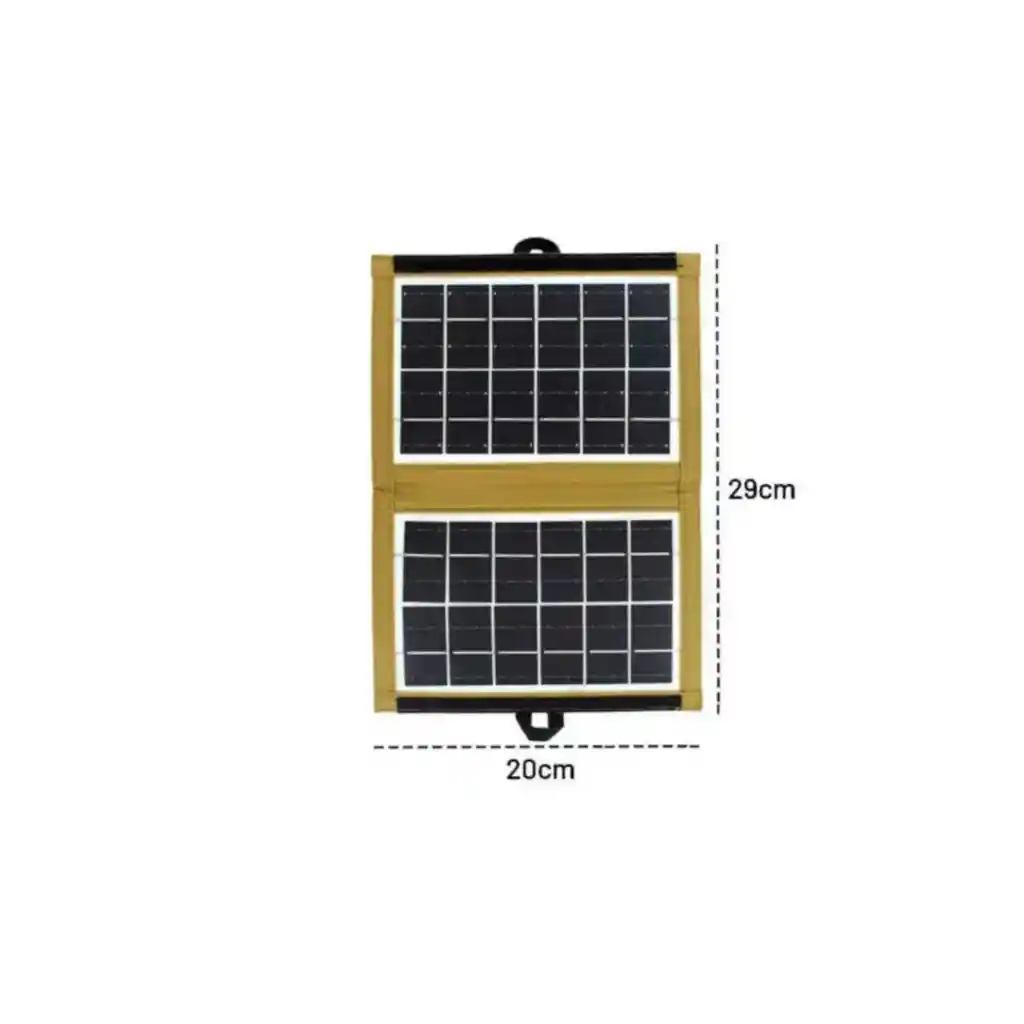 Panel Solar Plegable Para Cargar Teléfonos Móvil Con Puerto -usb-6v-7w