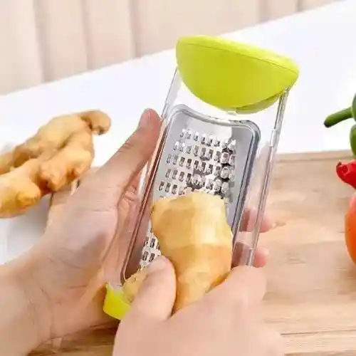 Rallador De Queso Y Alimentos Con Contenedor Manual