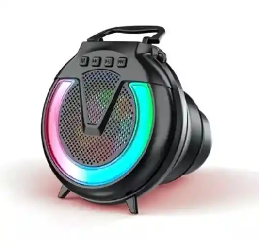 Radio Parlante Fm Portátil Bluetooth 8w Luz Rgb 4 Pulgadas 1500mah