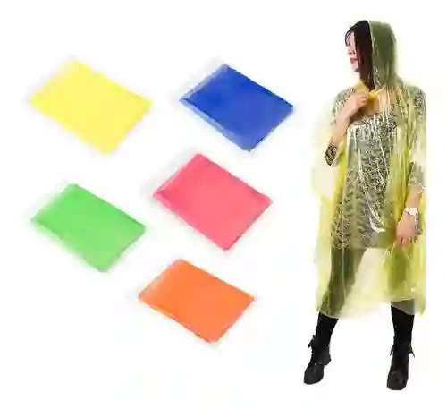 Capa / Poncho Impermeable Plástico Para Lluvia