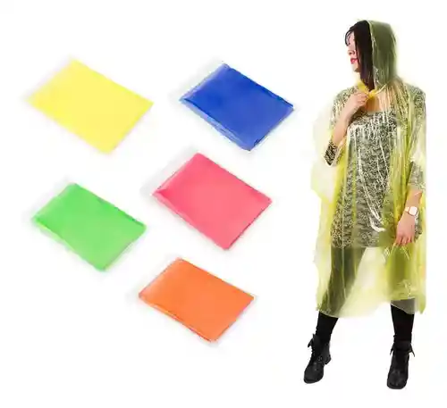 Capa / Poncho Impermeable Plástico Para Lluvia