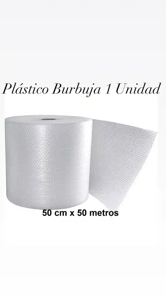 Rollo Plastico Papel Burbuja De 50cm X 50mts