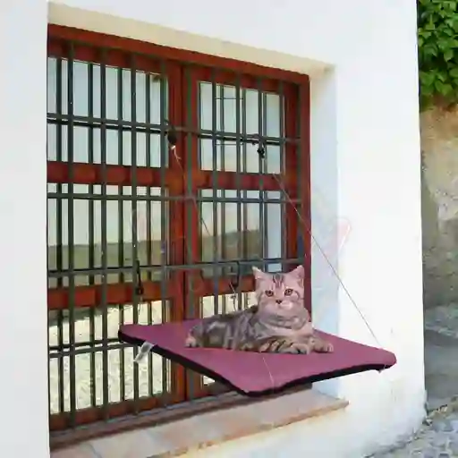 Cama O Hamaca Gatos Para Ventanas Con Reja Rosado