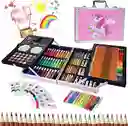 Kit Creativo Arte Dibujo Maleta Metálica X 145pcs