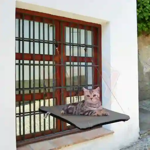 Cama O Hamaca Gatos Para Ventanas Con Reja Gris