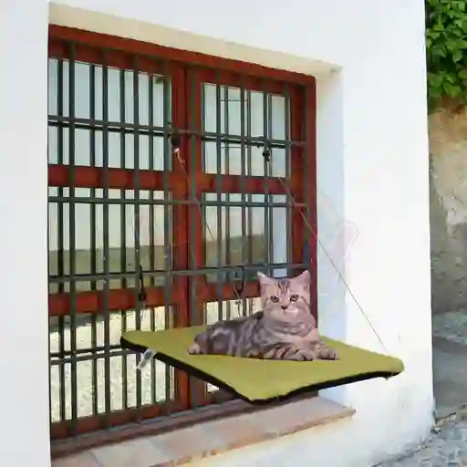 Cama O Hamaca Gatos Para Ventanas Con Reja Marron