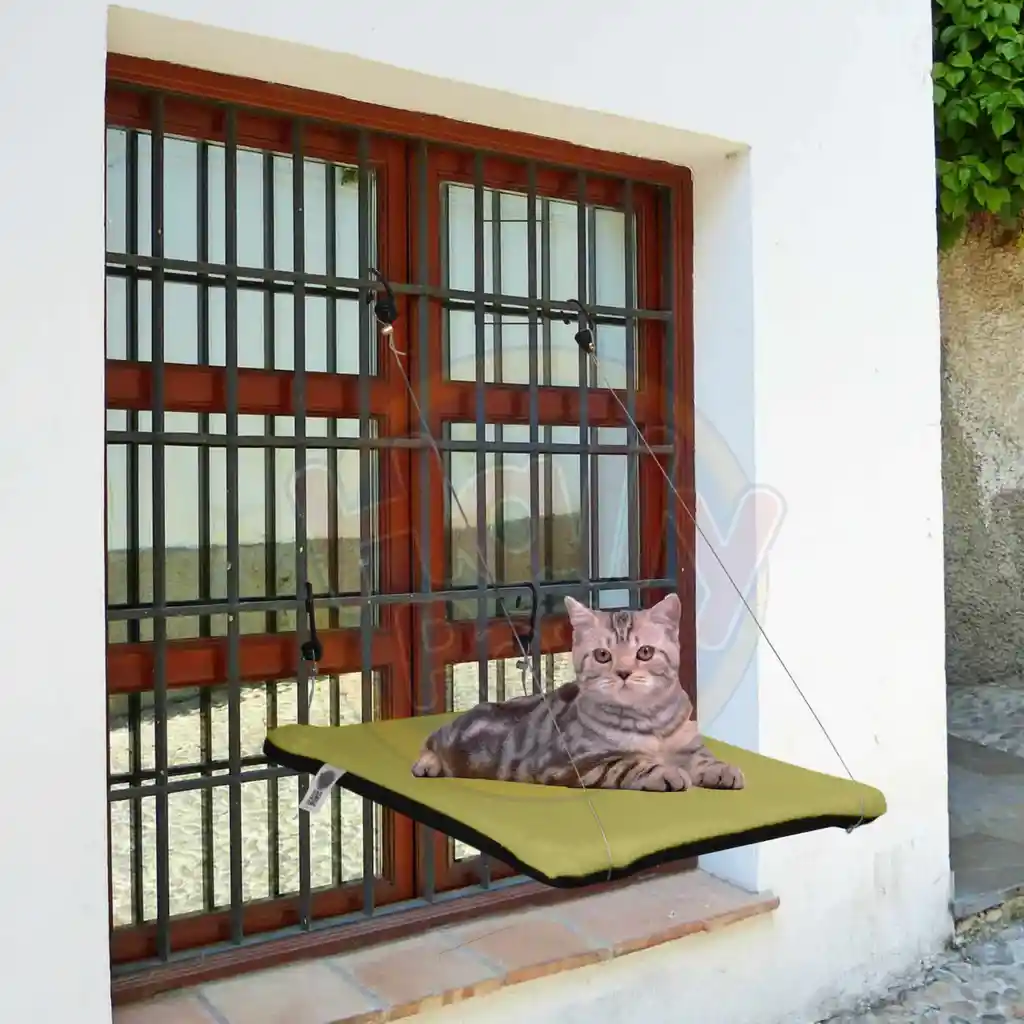 Cama O Hamaca Gatos Para Ventanas Con Reja Beige