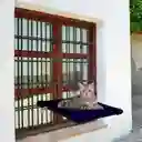 Cama O Hamaca Gatos Para Ventanas Con Reja Azul Oscuro