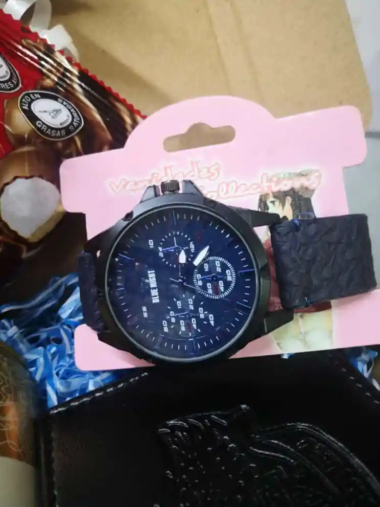 Kit Reloj Para Hombre + Billetera + Chocolates Detalles Sorpresa