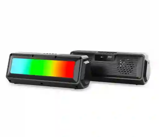 Radio Parlante Fm Bluetooth 5w X2 Portátil 2,5 Pulgadas Luz Led Rgb