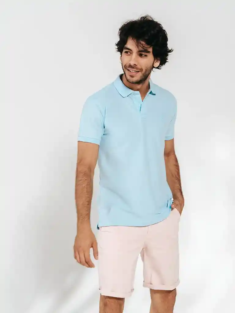 Polo Color Celeste Talla S