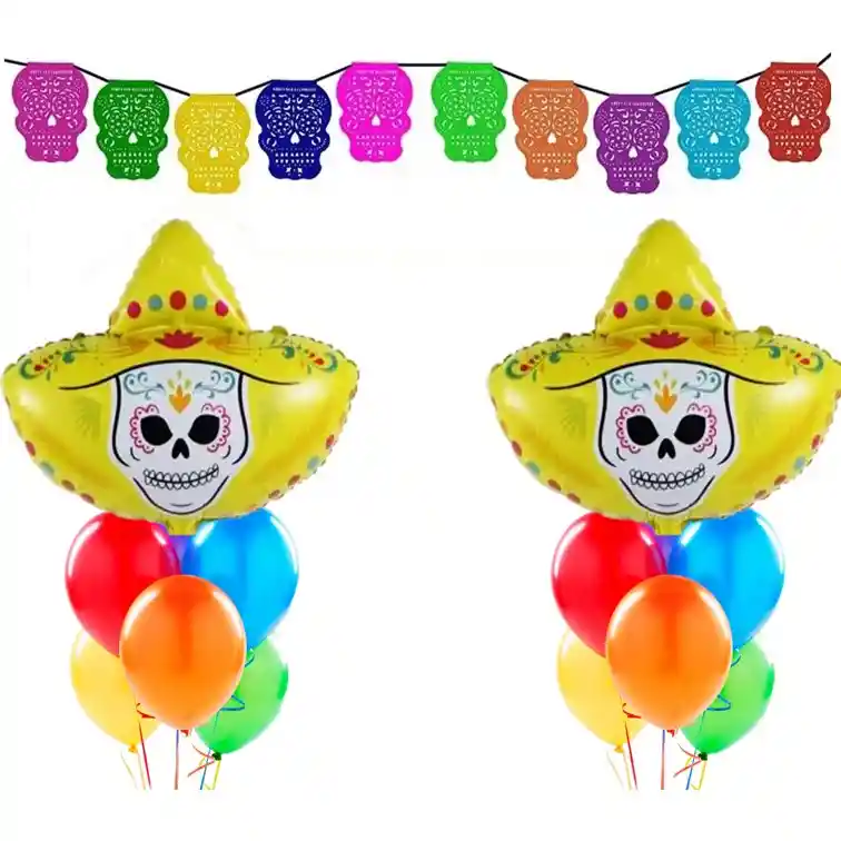 Kit Decorativo Para Halloween Dia De Los Muertos Catrina