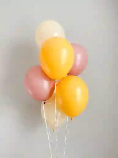 Bouquets De 6 Globos De Làtex Colores Variados