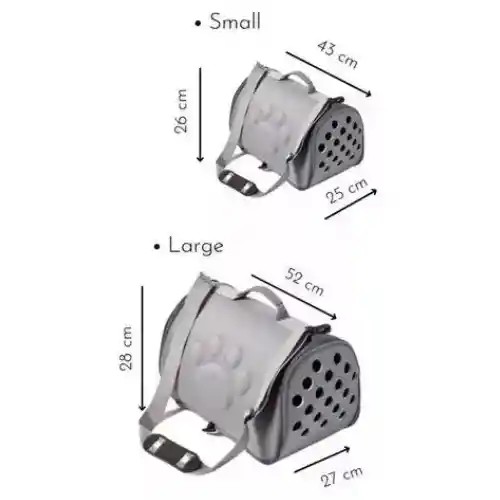 Cargador Bolso Plegable Huella Mascotas Talla S
