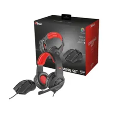 Trust Combo Mouse + Audifonosgaming Set 2 En 1 Rojo Gxt 784