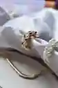 Earcuff Mixto Mediano Perlas Blancas Y Metalizadas Cielo