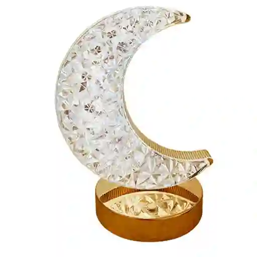 Lampara Decorativa D Cristal Recargable Touch Luna