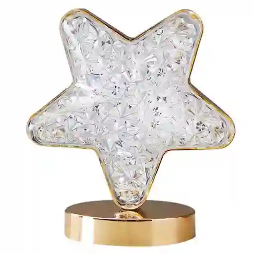 Lampara Decorativa D Cristal Recargable Touch Estrella