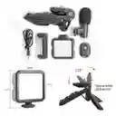 Kit De Video Grabación Portatil Con Microfono/kit De Vlogging /tripode Celular/ Soporte Celular / Monopod