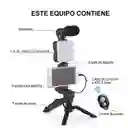Kit De Video Grabación Portatil Con Microfono/kit De Vlogging /tripode Celular/ Soporte Celular / Monopod